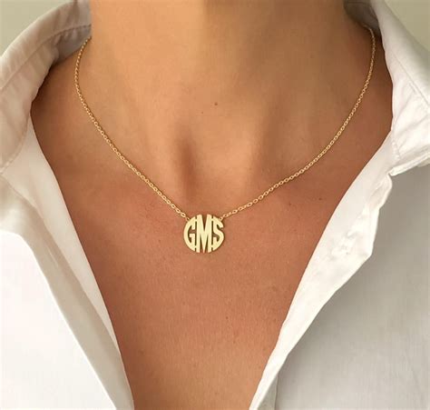 Monogram Chain Necklace 